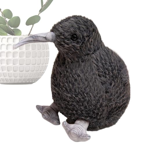 Kiwi Vogel Plüschtier - Kiwi Vogel Plüschpuppe, Kiwi-Plüschpuppe mit süßem Fell | Langschnabel Vogelpuppe, Kiwi Vogel Plüschtier, S von Mbiyhgta