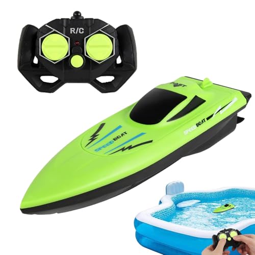 Mbiyhgta Ferngesteuerte Boote für Seen,Schnelles RC-Boot - Wasserdichtes ferngesteuertes Spielzeug, schnelles ferngesteuertes Boot - Leichtes Water Racer RC-Boot-Poolspielzeug für und Mädchen von Mbiyhgta