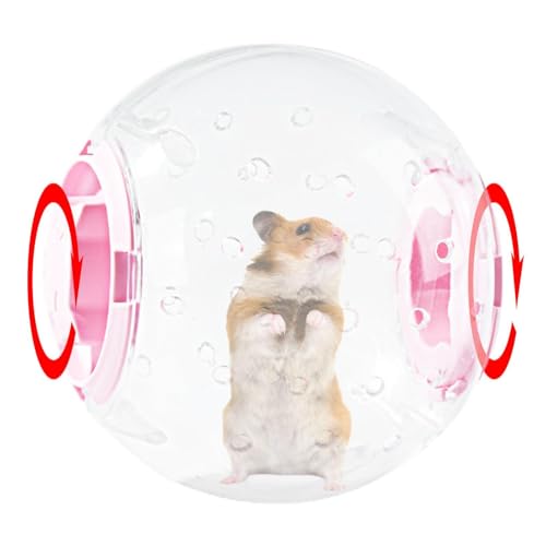 Mbiyhgta Hamster-Laufball - Hamsterspielzeug Zwerghamsterball - Atmungsaktiver, leiser Hamster-Radball, 17,8 cm, Zwerghamster-Ball, Laufball, transparent, 7 von Mbiyhgta