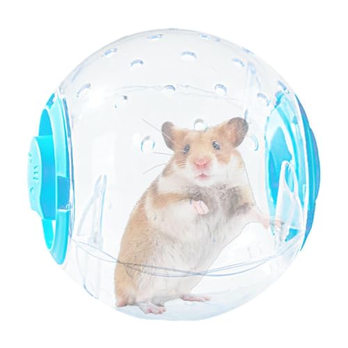 Mbiyhgta Hamster-Laufball - Hamsterspielzeug Zwerghamsterball - Atmungsaktiver, leiser Hamster-Radball, 17,8 cm, Zwerghamster-Ball, Laufball, transparent, 7 von Mbiyhgta