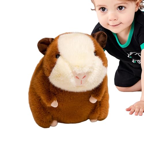 Mbiyhgta Hamster-Plüschtiere, Hamsterspielzeug für Kinder, niedliche braune Plüschpuppe, 30 cm, niedliche realistische Plüschtiere für Bett, Sofa von Mbiyhgta