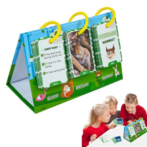 Mbiyhgta Realistische Animal -Flash -Karten, Animal Flash Card Match, 69x realistische Tierfotokarten, Passendes Spiele -Spielset, Bildungsspiele, lustiger Vokabularbuilder für Lernaktivitäten von Mbiyhgta