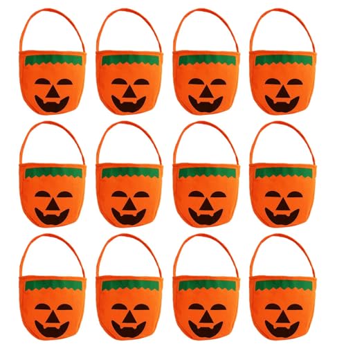 Mbiyhgta -Süßigkeitsbeutel | -Leckerli-Beutel | 12er-Pack Wiederverwendbare Halloween-Süßigkeitseimer, Halloween-Süßes oder Saures-Süßigkeiten-Organizer, Dekoration von Mbiyhgta