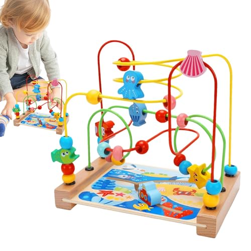 Mbiyhgta Wooden Perle Labyrinth, Russische Berge, Perlmutt | Spielzeug Bead Holzlabyrinth Toddler Coasters Roller, Überstand aus Holz, Lernspielzeug sensorisches Lernspielzeug Mbiyhgta Wooden Perle Labyrinth, Russische Berge, Perlmutt | Spielzeug Bead Holzlabyrinth Toddler Coasters Roller, Überstand aus Holz, Lernspielzeug sensorisches Lernspielzeug von Mbiyhgta
