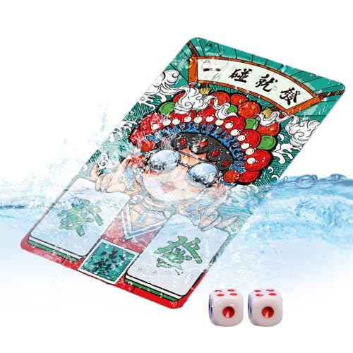 Reise-Mahjong-Sets, tragbares Mahjong-Set,146 Stück/Set amerikanische Majhong-Spiele - Thicken Large Print Handheld Poker, wasserdichtes chinesisches Mah Jongg, amerikanische Majhong-Spiele für Pokers von Mbiyhgta
