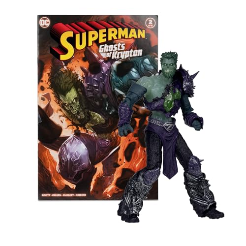 DC Direct Superman Wave 5 Ghost of Zod 18 cm Actionfigur (Gold Label) mit Comicbuch | Ghosts of Krypton Sammlerstück von McFarlane