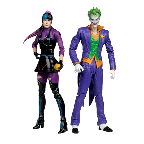 McFarlane Toys DC Multiverse The Joker & Punchline Actionfigur, 17,8 cm, 2 Stück von McFarlane