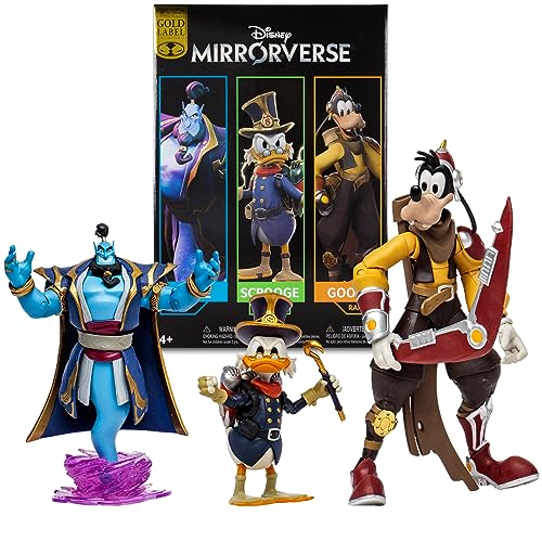 Disney Mirrorverse Actionfigur Combopack Genie, Scrooge McDuck & Goofy (Gold Label) 13-18 cm von McFarlane