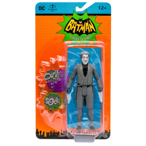 McFarlane Actionfigur Batman 66 The Joker (Black & White TV Variant) 15 cm, Mehrfarbig, TM15057 von McFarlane