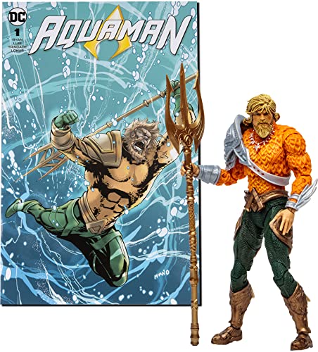 McFarlane - DC Direct Actionfigur mit Comic Aquaman, Aquaman Mehrfarbig TM15911 von McFarlane