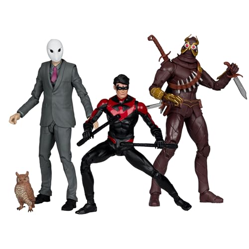 McFarlane Toys DC Multiverse Nightwing vs Talon & Owl (Batman: The Court of Owls) 3er-Pack Gold Label von McFarlane