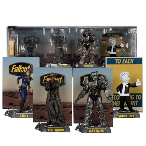 McFarlane Toys - Fallout Lucy, Maximus, The Ghoul & Vault Boy, 15,2 cm, 4 Stück von McFarlane