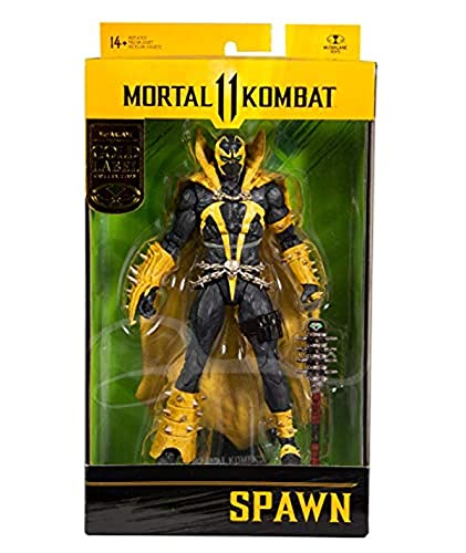 McFarlane Spielzeug, 17,8 cm Spawn Curse of Apocalypse Mortal Kombat 11 Figur mit 22 beweglichen Teilen, Sammelfigur Mortal Kombat Figur mit Sammlerständer Basis - ab 14 Jahren von McFarlane