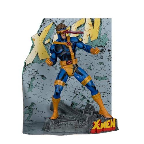 McFarlane Toys - Marvel Cyclops Sammlerstück im Maßstab 1:10 mit Szene (X-Men #1) von McFarlane