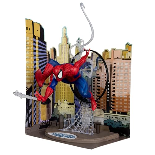 McFarlane Toys - Marvel Spider-Man Posierte Figur im Maßstab 1:6 mit Szene und Comic (basierend auf dem erstaunlichen Spider-Man #301) von McFarlane