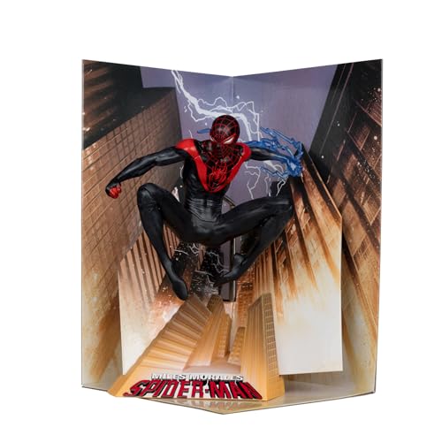 McFarlane Toys - Marvel Spider-Man Sammlerstück im Maßstab 1:10 mit Szene (Miles Morales: Spider-Man #1) von McFarlane