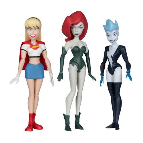 McFarlane Toys Toys The New Batman Adventures Poison Ivy Live Wire Supergirl (Girls Night Out) 3 Stück Gold Label von McFarlane