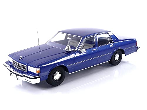 MCG kompatibel mit Chevrolet Caprice FBI Police 1987 dunkelblau metallic Modellauto 1:18 von MCG