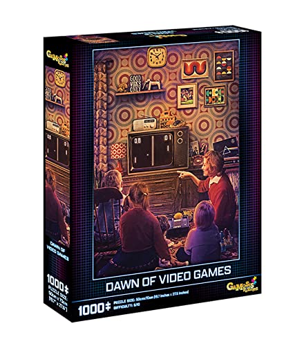 Mchezo 70er Jahre Nostalgie-Puzzle: Dawn of Videospiele, 1000 Teile Puzzle, Gamose-Kollektion von Mchezo