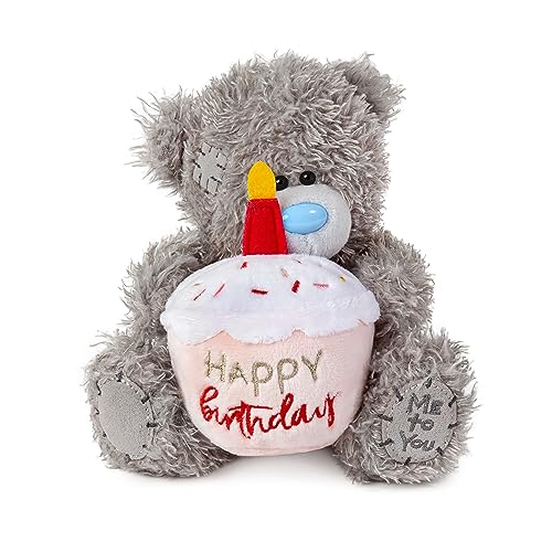 Me To You Bear AP701112 M7 Happy Birthday Cupcake Plüsch, grau von Me To You Bear