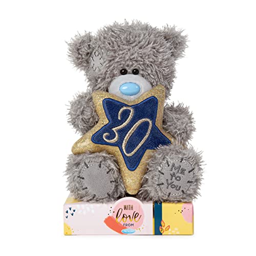 Me to You Bear AP701116 Bear Tatty Teddy Geburtstag Bär mit 30 Sternen – Offizielle Kollektion, Rosa, Schwarz, Gold, Einheitsgröße von Me To You Bear