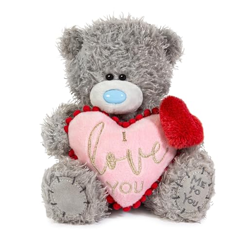 Me to You Tatty Teddy 'Love You' Bär mit Pompon-Herz, offizielle Valentinstagskollektion, 15 cm von Me To You Bear