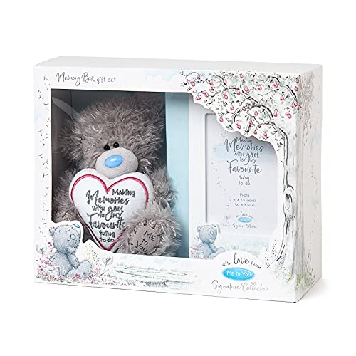 Me To You Tatty Teddy Memories Geschenkset mit Tatty Teddybär und Erinnerungsbox mit Rahmen, Weiß von Me to You