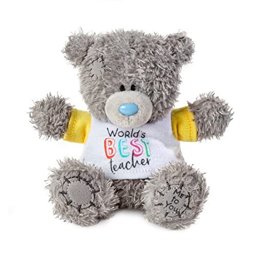 Me To You Thank You Teacher T-Shirt Tatty Teddy Plüschbär, 10 cm hoch, offizielle Kollektion, Blau, Grau von Me to You