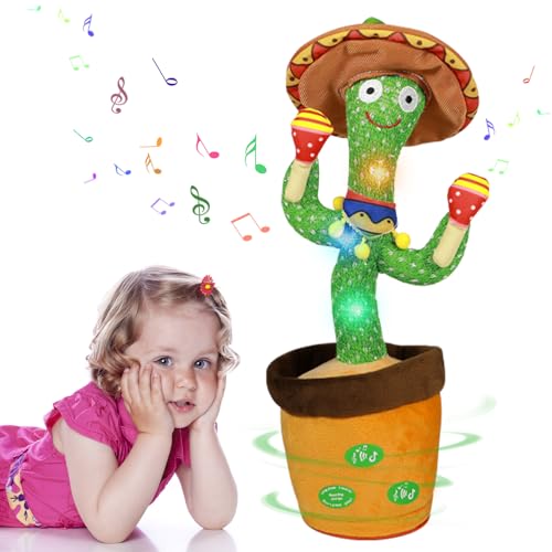 MeHoo Sprechender Kaktus, Tanzender Kaktus, Kaktus Spielzeug Nachsprechen, Singender Kaktus Plüschtier mit Lautstärkeregler Funktion, Licht Baby Plüsch Puppe Wiederholen Sie was Sie Sagen,120 Lieder MeHoo Sprechender Kaktus, Tanzender Kaktus, Kaktus Spielzeug Nachsprechen, Singender Kaktus Plüschtier mit Lautstärkeregler Funktion, Licht Baby Plüsch Puppe Wiederholen Sie was Sie Sagen,120 Lieder von MeHoo