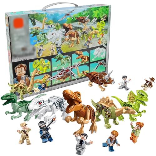 MeYuxg Dinosaurier-Spielzeugset, Dinosaurier Figur, 16-teiliges Spielset mit Realistischen Figuren, Einschließlich 8 Humanoiden Figuren + 8 Dinosauriern, Spielzeuggeschenk für Dinosaurier-Fans von MeYuxg