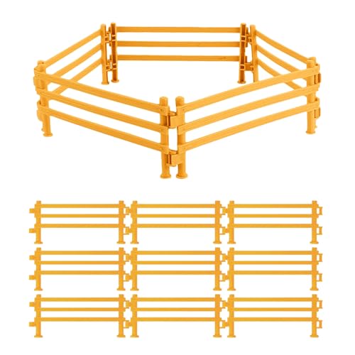 MeYuxg Pferdezaun Spielzeug 70 Stücke, Mini Zaun Pferdekoppel Pferdehof Spielzeug Miniatur Zaun Erweiterungsset, DIY Bauernhof Gartenzaun Zubehör Kinder Geschenk (9 x 4 cm) von MeYuxg
