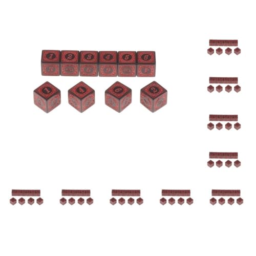 10 x mehrseitige Acryl-Würfel für Tisch-, Brett- und Rollenspiele, Rot 10 x mehrseitige Acryl-Würfel für Tisch-, Brett- und Rollenspiele, Rot von Mealoodiousmusea