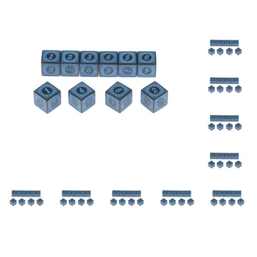 10 x mehrseitige Acryl-Würfel für Tisch-, Brett- und Rollenspiele, blau 10 x mehrseitige Acryl-Würfel für Tisch-, Brett- und Rollenspiele, blau von Mealoodiousmusea