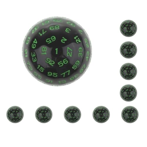 10er-Set mehrseitige Acryl-Würfel für Tischbrett, Rollenspiele, Bar, Club, Grün 10er-Set mehrseitige Acryl-Würfel für Tischbrett, Rollenspiele, Bar, Club, Grün von Mealoodiousmusea
