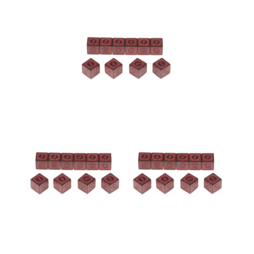 3er-Set, 10 x mehrseitige Acryl-Würfel für Tischbrett, Rollenspiele, Rot 3er-Set, 10 x mehrseitige Acryl-Würfel für Tischbrett, Rollenspiele, Rot von Mealoodiousmusea