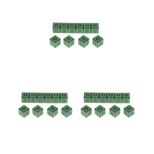 3er-Set, 10 x mehrseitige Acryl-Würfel für Tischbrett-Rollenspiele, Grün 3er-Set, 10 x mehrseitige Acryl-Würfel für Tischbrett-Rollenspiele, Grün von Mealoodiousmusea