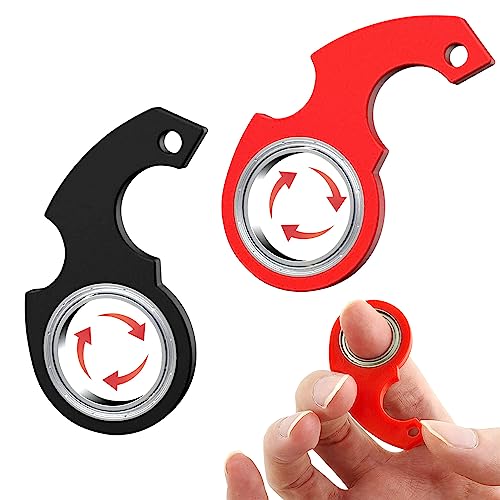 2 Stück Keychain Spinner,Spinner Schlüsselanhänger,Schlüssel Spinner,Finger Spinner Fidget Toys,Sensorisches Spielzeug,Fidgets Squishy Toys,Key Spinner,Entspannungsgeschenk Für Kinder Und Erwachsene von Meanju