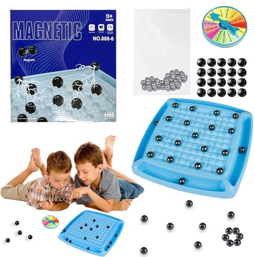 Magnetisches Schachspiel, Schachbrett Magnetisch,Think Words Spiel mit Buchstaben, Das Schnell Denken Buchstaben Press Spiel Lernbrett Spiele für Kinder Erwachsene (Schwarz) von Meanju