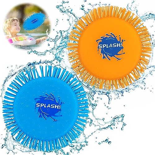 Meanju Wasser Frisbee, 2 Stück Wasserfrisby Soft, Wasser-Wurfscheibe aus Schaumstoff und Silikon, Durchmesser 17cm, Wasserspielzeug in Knalligen Farben, Sommer Spaß (Die Farbe ist zufällig) von Meanju