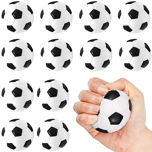 Mini Fußball 12 Stück, Mini Sportbälle, Schaumstoffbälle, Stressball Kinder, Softball Fußball, Antistressball, Fussball Klein, Fußball Stressbälle für Kinder und Erwachsene von Meanju