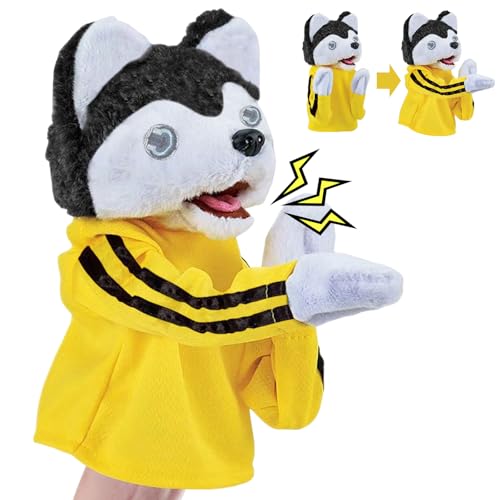 Handpuppen, Husky Handpuppe, Handpuppen für Kinder, Kung Fu Handpuppe Spielzeug, Plüschtier Spielzeug Fingerpuppen Kuscheltier, Interactive Handpuppen Tiere, Plüschhandpuppe für Kinder und Erwachsene von Mecctuck