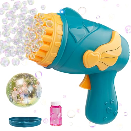 Seifenblasenmaschine,Seifenblasenpistole,Seifenblasen Pistole,Automatische Seifenblasenmaschine Kinder,26 Löcher Bubble Gun mit Seifenblasen Flüssigkeit,Seifenblasenmaschinen für Kinder Party Hochzeit von Mecctuck