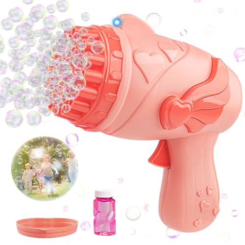 Seifenblasenmaschine,Seifenblasenpistole,Seifenblasen Pistole,Automatische Seifenblasenmaschine Kinder,26 Löcher Bubble Gun mit Seifenblasen Flüssigkeit,Seifenblasenmaschinen für Kinder Party Hochzeit von Mecctuck