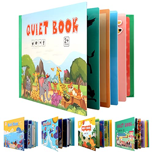 Montessori Quiet Book, Interactive Busy Book Montessori Spielzeug, Ruhiges Buch Montessori for Toddlers, Puzzle Buch Educational Toy Book, Vorschule Rätselbuch Spielzeugbuch für Kinder ab 2 Jahr (B) von Mecctuck