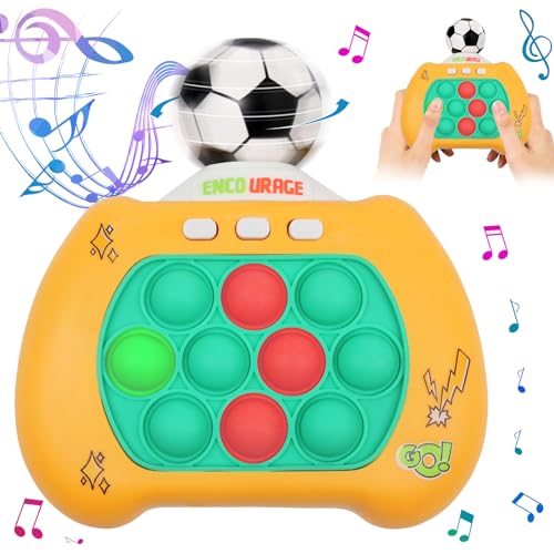 Pop Spielmaschine, Pop It Spiel, Puzzle Spielmaschine, Fingerspielzeug, Handheld Spielekonsolen, Elektronisches Sensorspiel, 360° Drehbarer Fußball, Geschicklichkeitsspiele für Kinder Erwachsene (A) von Mecctuck