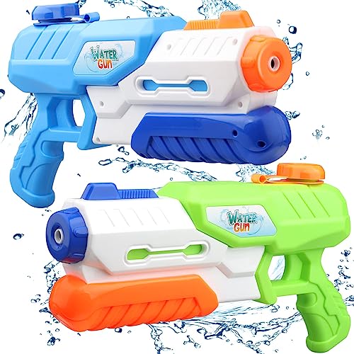 Jumbo Wasser Pistole für Kinder Erwachsene, große Wasser Pistole 2-Pack, 1200ml leistungsstarker Wasser Blaster, Strand Sommer Sport Hinterhof Garten Party Schwimmbad Spiel Geschenk von Mechaniker