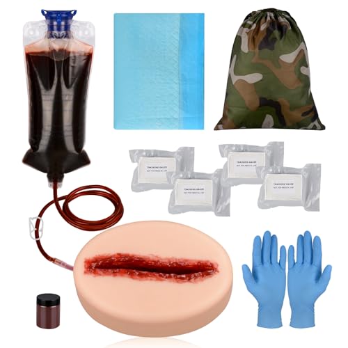 MedEduQuest Laceration Wundpackungstrainer-Set, Stop The Bleed Trainingsset, Blutungskontroll-Kit für medizinische Klassen (Tasche) von MedEduQuest