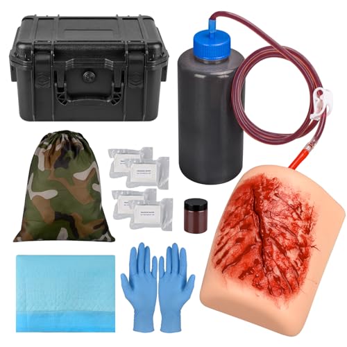 MedEduQuest Wundpackungs und Tourniquet Trainer Set, Blutungskontroll Tourniquet-Trainer, Stop The Bleed Trainingsset für Medizinische Kurse – Taktische Box von MedEduQuest