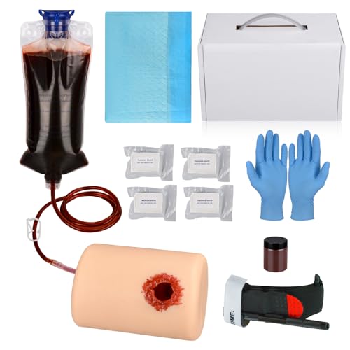 MedEduQuest Wundverpackung und Tourniquet Trainer Kit, Blutkontrolle Tourniquet Trainer, Stop The Bleed Training Kit für medizinische Klassen - Koffer von MedEduQuest