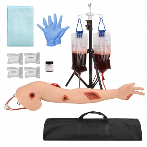 MedEduQuest Wundkompressions-Armtrainer, Hämorrhagie-Kontrollsimulator für das Tourniquet-Training und Stop The Bleed Trainings-Light von MedEduQuest